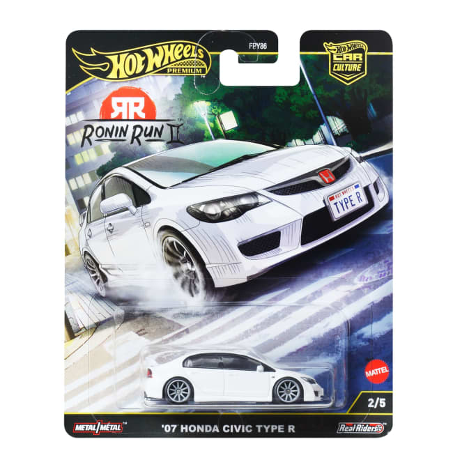 Hot Wheels Premium Kultowe auta Honda Civic FD2 Type-R Samochód 1:64 Zabawka 3+