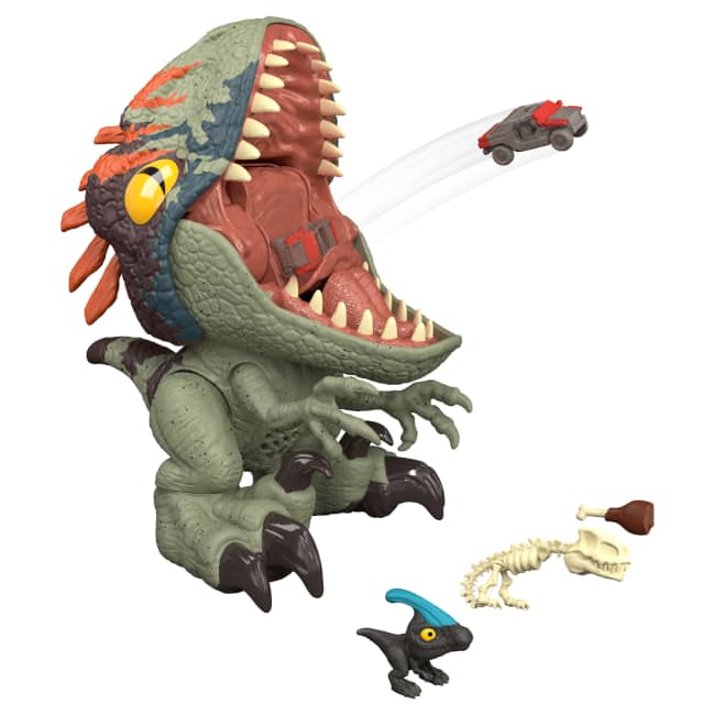 Jurassic World Fierce Feeder Velociraptor-Dinosaurus Met Interactieve Functie Voor Inslikken En Uitspugen