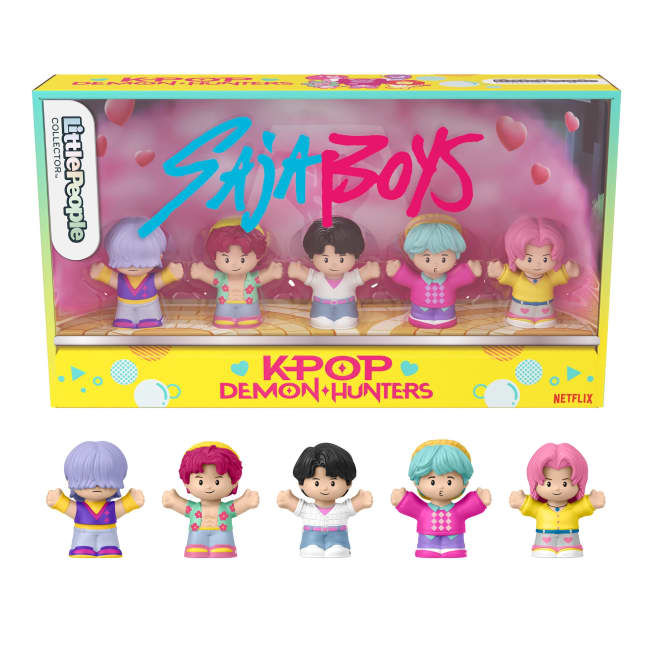 Little People Collector Kpop Demon Hunters:
 Saja Boys Συλλεκτικό Σετ Little People, 5 Φιγούρες