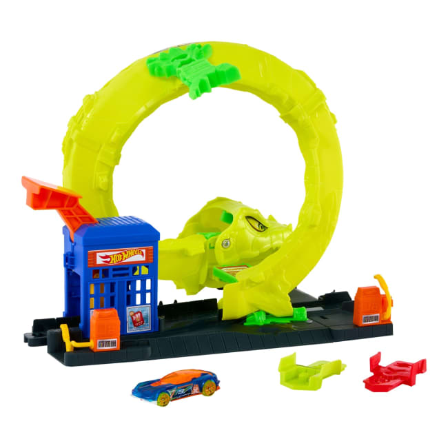 Hot Wheels-Coffret Looping Serpent Avec Voiture En Métal Moulé