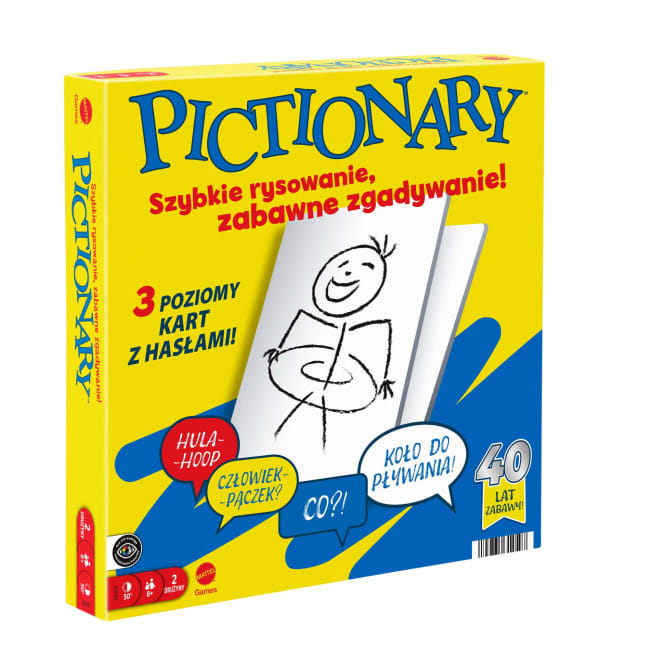 Pictionary Rodzinna planszowa gra w rysowanie dla dorosłych i dzieci 8+