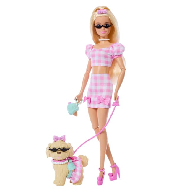 Barbie Twinning Looks Modepuppe Mit Hündchen, Zusammenpassende Rosa Outfits Und Accessoires, Blond