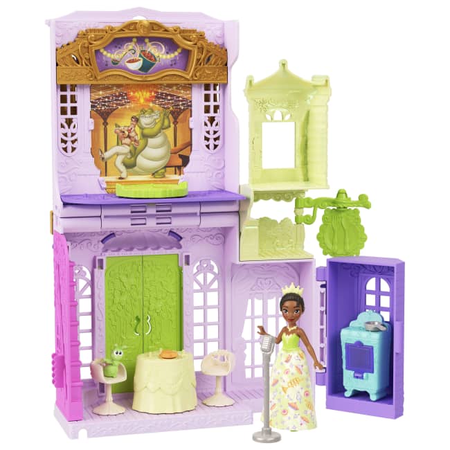 Disney Princess Tiana's Palace Restaurant Small Doll Playset With Friend, Furniture & Accessories