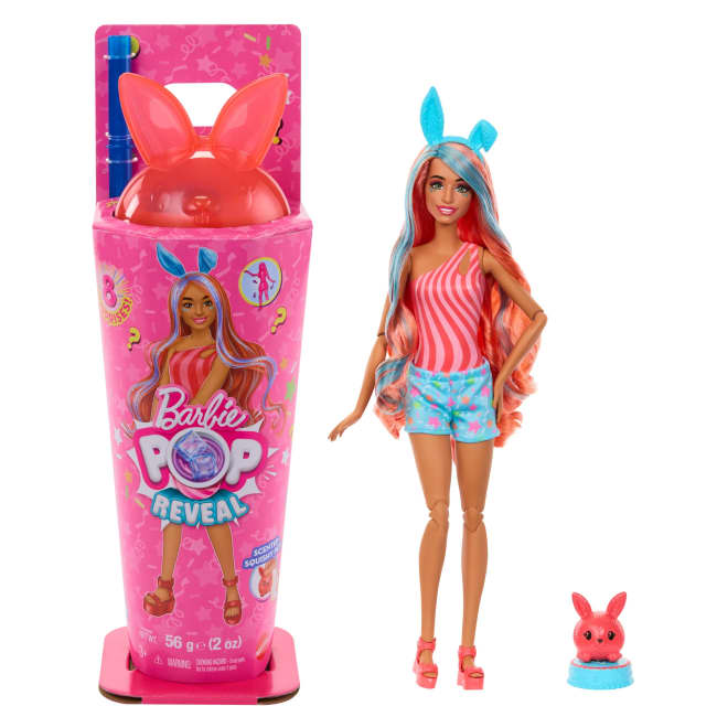 Barbie Pop Reveal Shakes Serisi Bebek Ve Aksesuar Seti, Kokulu Ve Sevimli Kedicik Temalı Bebek