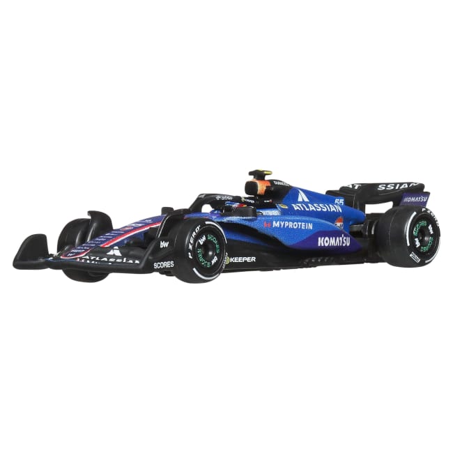 Hot Wheels Premium Formuła 1 Metalowy samochód bolid F1 w skali 1:64 Williams – Carlos Sainz #55 Auto dla kolekcjonerów
