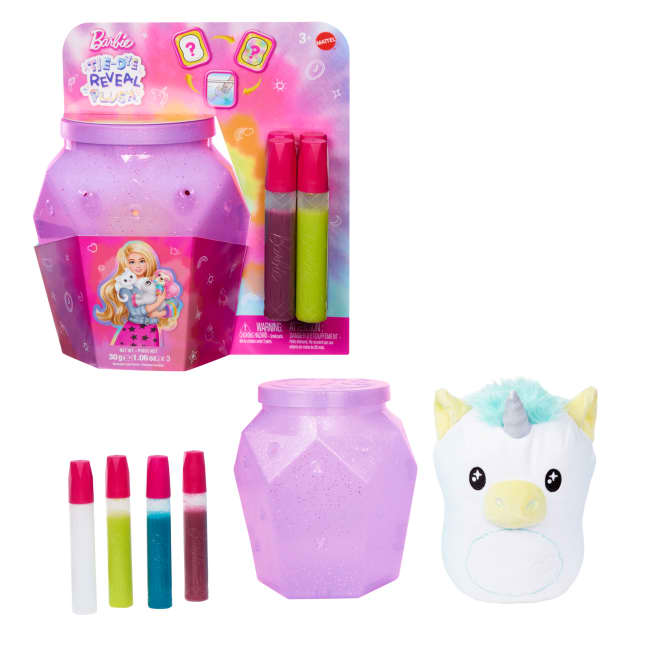 Peluches De Barbie Tie-Dye Reveal, Animal De Peluche De 17,7Cm Con Tela Lavable