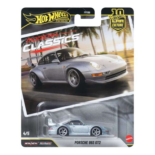 Hot Wheels Premium Kultowe auta Porsche 993 GT2 Samochód 1:64 Zabawka 3+