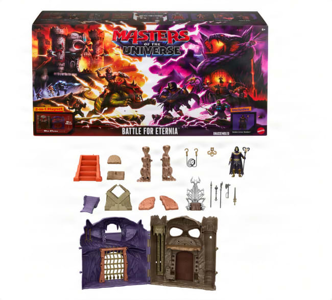 Masters Of The Universe Battaglia Per Eternia, Playset Castello Di Grayskull, Montagna Del Serpente E Skeletor