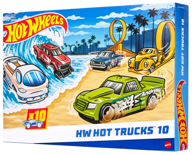 Surtido De 10 Camionetas De Juguete Metálicas A Escala 1:64 De Hot Wheels (Los Estilos Pueden Variar)