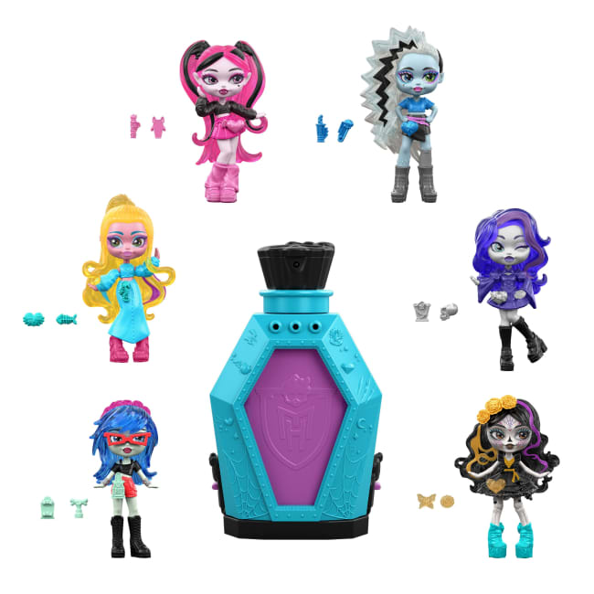 Monster High Little Frights Mini Dolls, Surprise Figures With Water Reveal (Characters May Vary)