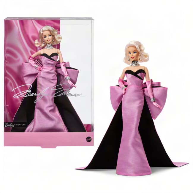 Bambola Da Collezione Barbie Signature Marilyn Monroe, Con Iconico Abito Rosa Del Film E Dettagli Effetto Diamante
