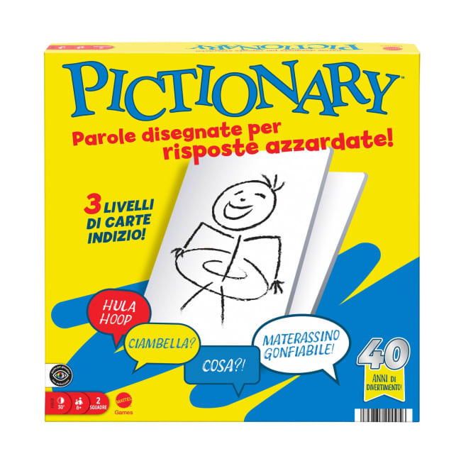 Pictionary, Gioco Da Tavolo Per Bambini, Adulti E Serate Giochi in Famiglia Con Lavagnette E Pennarelli Cancellabili