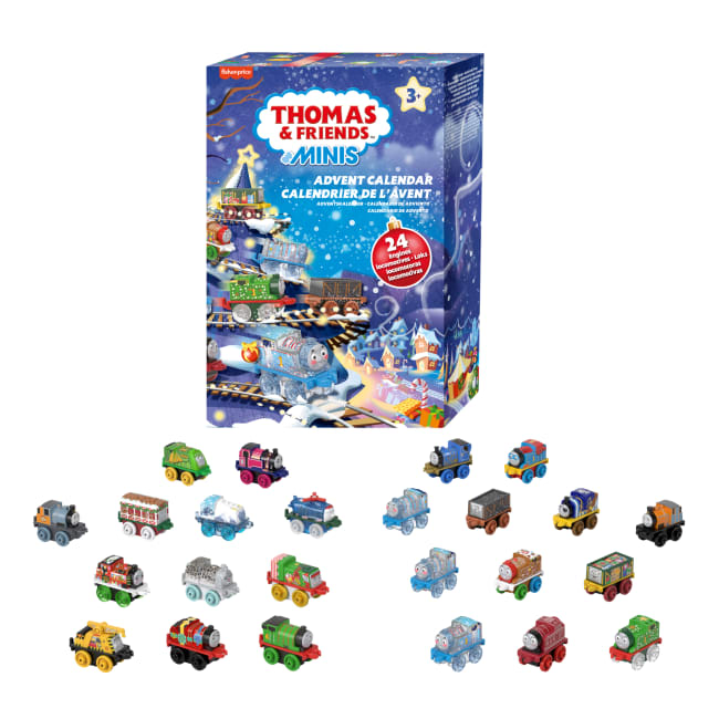 Thomas & Friends Minis Advent Calendar 2024, 24 Miniature Toy Trains For Preschool Kids