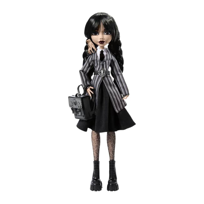 Monster High Wednesday Collectible Doll, Wednesday Addams in Nevermore Academy Uniform With Thing
