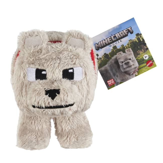 Minecraft Dennis Der Wolf Plüschspielzeug, Weiche Sammelpuppe, Ca. 20 Cm, Inspiriert Von „Ein Minecraft Film“