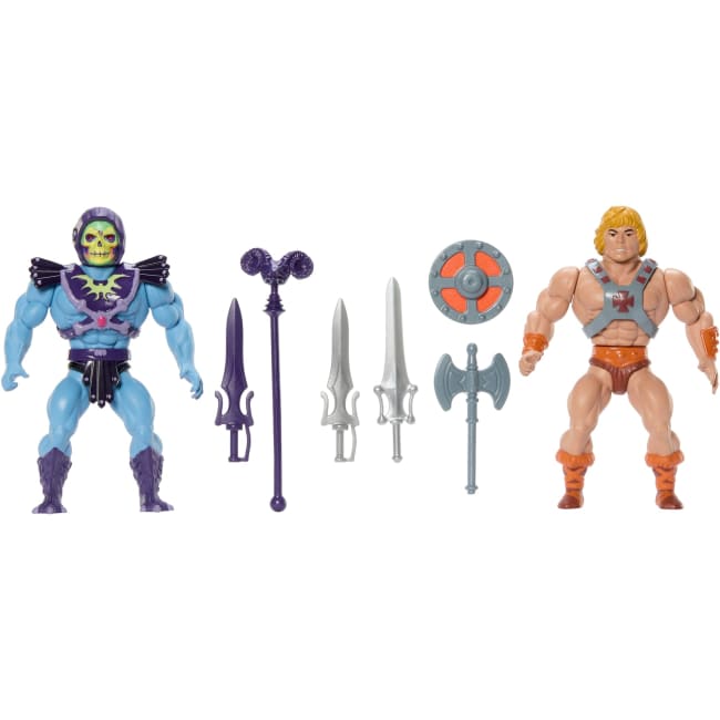 Masters Of The Universe Origins Schlagkräftiger He-Man Und Skeletor Im Retro-Look, 80. Jubiläum Von Mattel