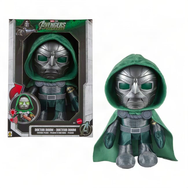Marvel Studios Avengers: Doomsday Doctor Doom Feature Plush 12-Inch With Lights And Sounds Vinyl Head Plush Body Doll Collectible