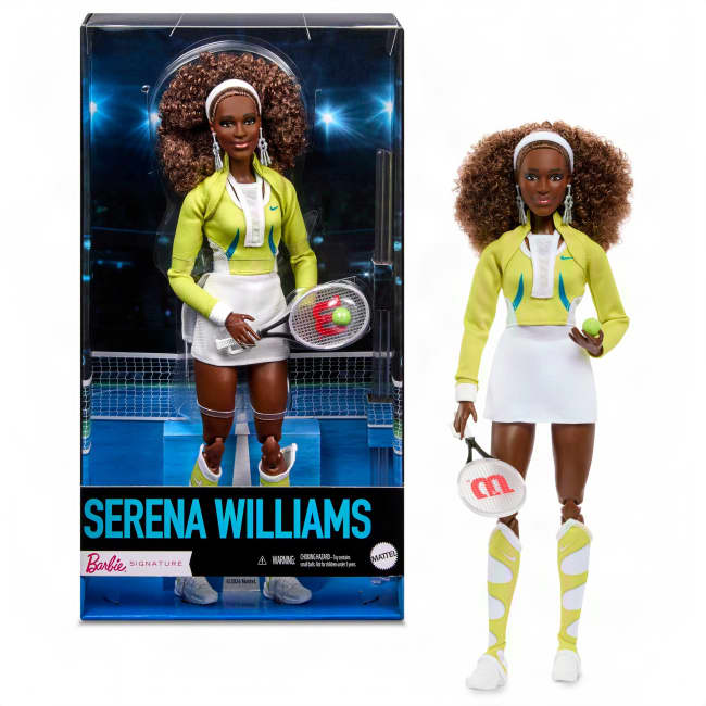Barbie Serena Williams Pop, Barbie Signature, Tennisspeler Modepop Met Uniform En Racket