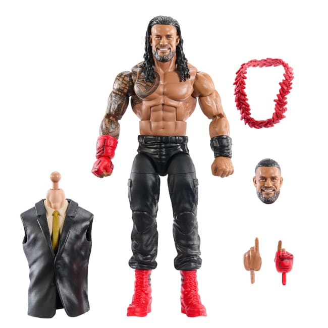 WWE Elite Collection Premium Live Event Roman Reigns Action Figure Set, Summerslam Collectible