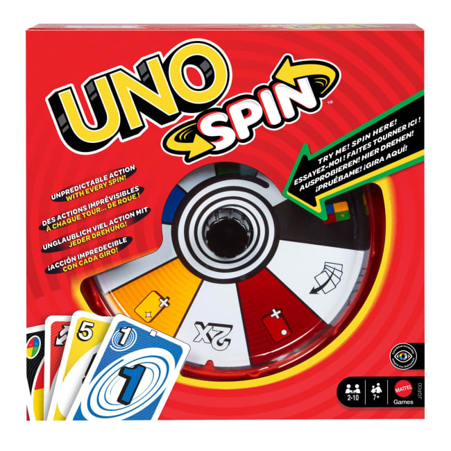 UNO Spin, Gioco Di Carte Per Bambini, Adulti E Famiglie, Gioco Classico Con Spinner