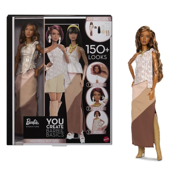 Barbie You Create Barbie Basics Neutral Kit 001, Ropa Personalizable Y De Talla Universal
