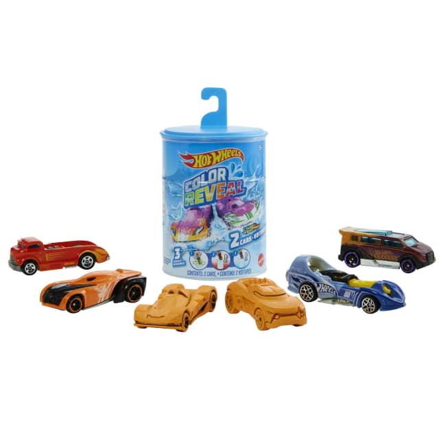 Hot Wheels Color Reveal, Set of 2 Vehicles with Surprise Reveal & Color-Change Feature