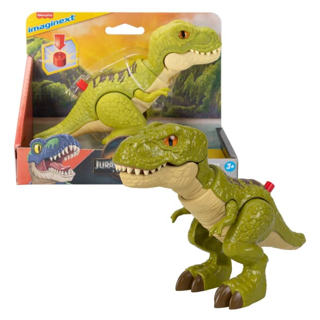 Figura De Acción De Tiranosaurio Rex De “Jurassic World: El Renacer” De Imaginext De Fisher-Price, Figura De Dinosaurio Con Movimiento