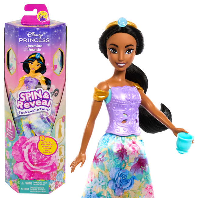 Disney Prinses Draaien En Ontdekken, Jasmine Modepop En Accessoires Met 11 Verrassingen