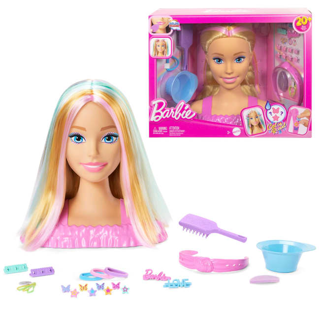 Μοντέλο Ομορφιάς Barbie, Ξανθά Μαλλιά Με 20+ Αξεσουάρ Μαλλιών