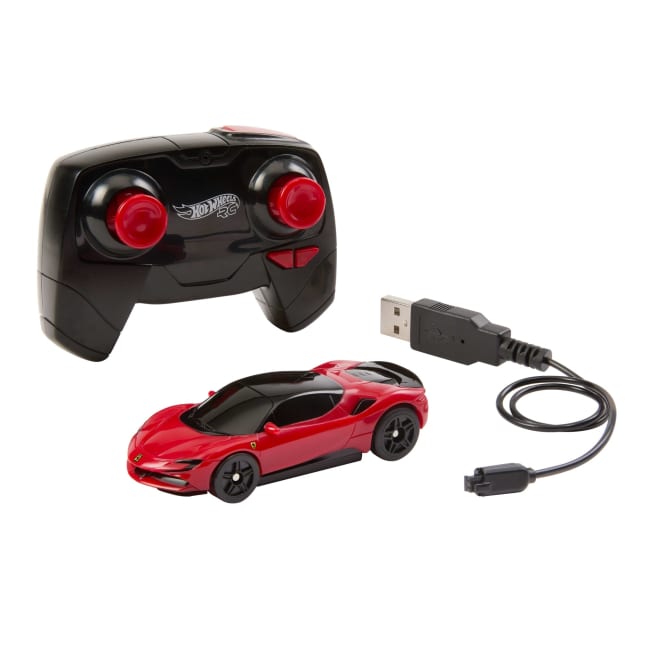 Coche Teledirigido A Pilas Ferrari Sf90 Stradale Assetto Fiorano De Hot Wheels RC A Escala 1:64