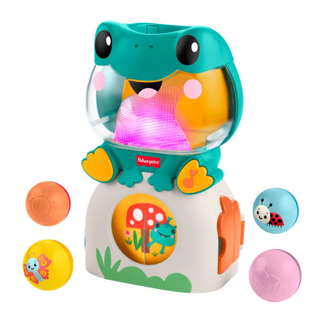 Fisher-Price Lichtgevende En Rollende Kikker, Muzikaal Balspel Voor Baby's En Peuters, 3 Ballen