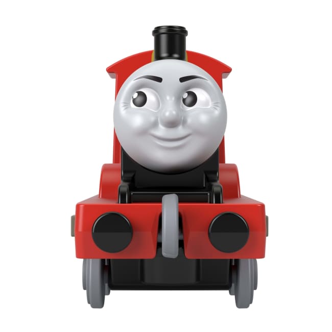 Thomas & Friends By Fisher-Price Large Die-Cast James Engine, Push-Along Toy Train & Cargo Car