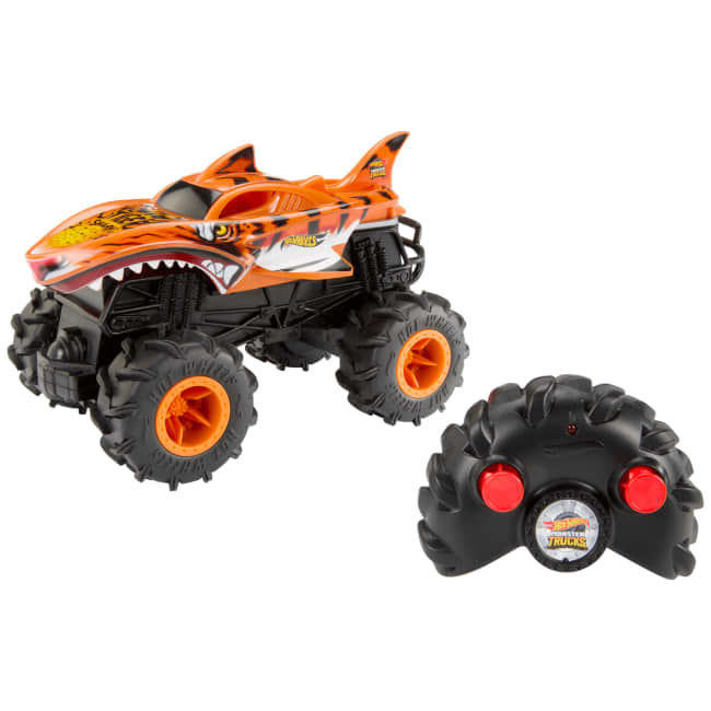 Hot Wheels RC Monster Trucks Tigerhai RC Im Maßstab 1:24, Ferngesteuerter Spielzeugtruck