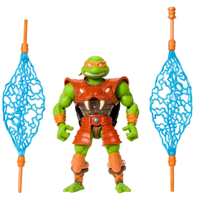 Masters Universe Origins Turtles Grayskull Michelangelo Actionfigur, Reptile Wars TMNT MOTU Spielzeug