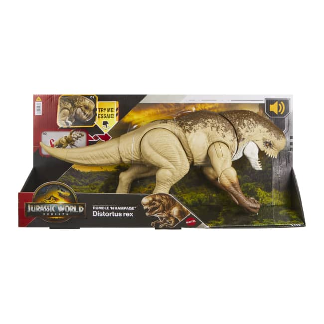 Jurassic World Rebirth Distortus Rex Ruggito Devastante, Dinosauro Da 55,9 Cm Circa Con 2 Attacchi