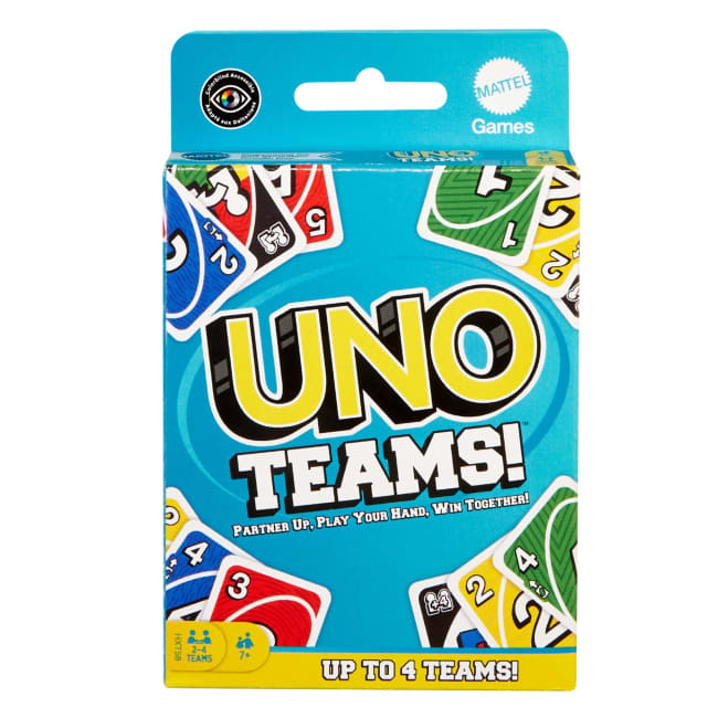 Gioco Di Carte UNO Teams Per Serate Di Gioco in Famiglia, Da Viaggio, in Campeggio E Per Feste