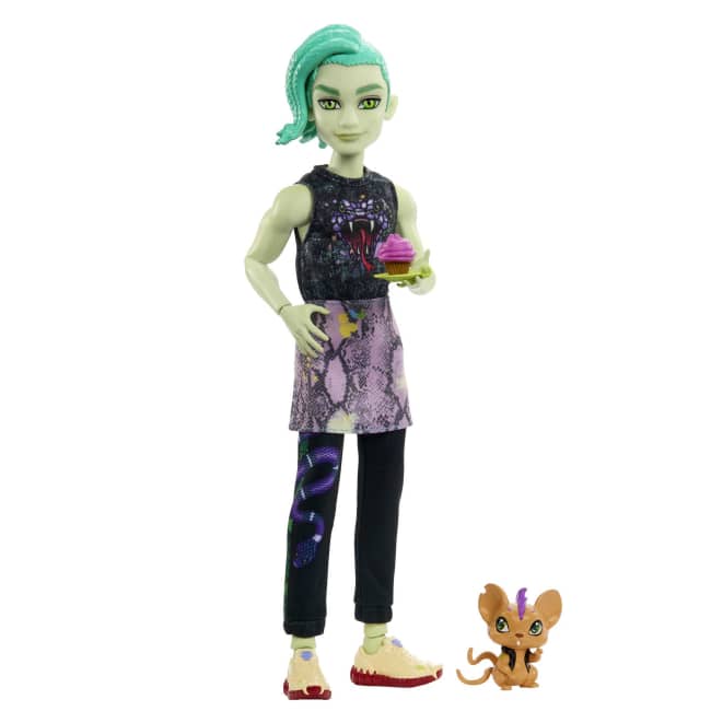 Monster High-Poupée Deuce Gorgon, Avec Animal Et Accessoires