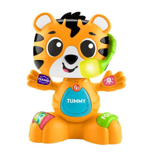 Fisher-Price Link Squad Bop & Groove Tiger Baby Learning Toy With Music & Lights, Queens English Version