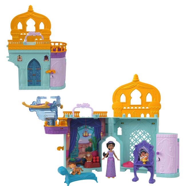 Disney Princess Jasmine Stacking Castle Doll House With Small Doll, Inspired By Disney Movie Aladdin