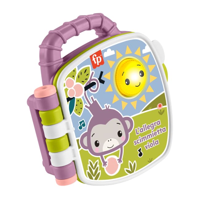 Fisher-Price Il Libro Delle Canzoncine Della Scimmietta Viola Per Neonati E Bambini Con Luci E Suoni, Versione Italiana