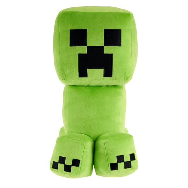 Figura De Peluche Gigante De Creeper De Minecraft De 40,6Cm, Diseño Pixelado