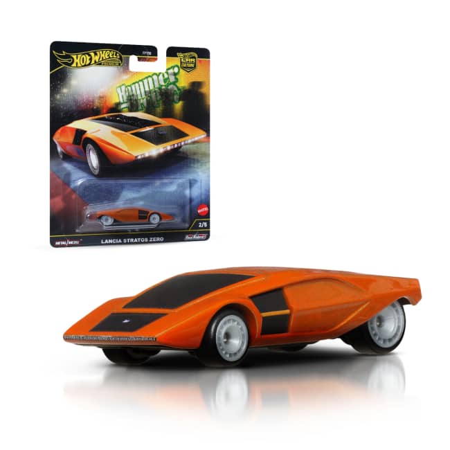 Hot Wheels Premium Car Culture Hammer Drop Lancia Stratos Zero Sammel-Spielzeugauto Im Maßstab 1:64