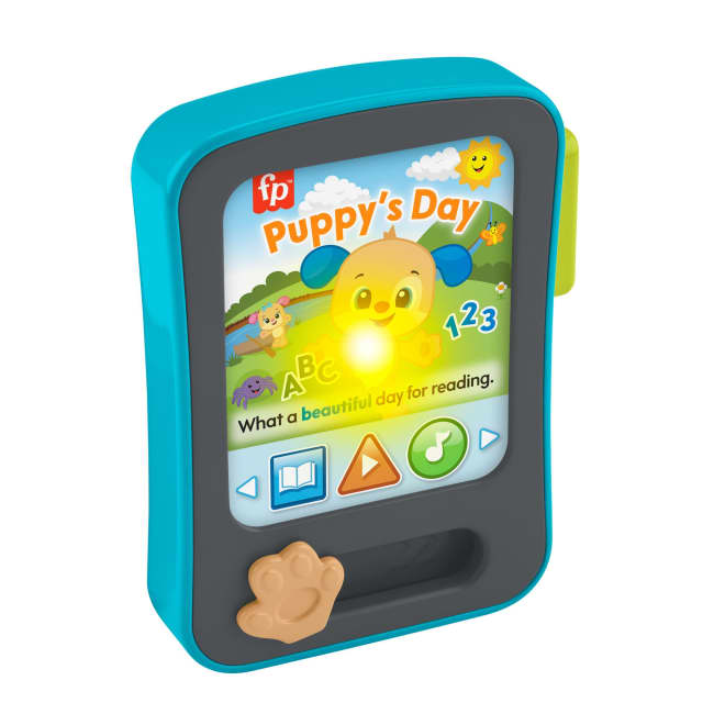 Tablet Delle Storie Di Cagnolino Fisher-Price Ridi E Impara Per Neonati, Giocattolo Elettronico Per L'Apprendimento, Con Musica E Luci, Versione Multilingue