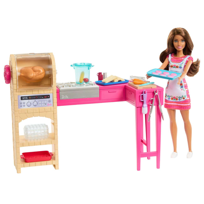 Barbie En Teresa Recept Voor Vriendschap Teresa Pop En Keuken Speelset Met Meer Dan 20 Accessoires