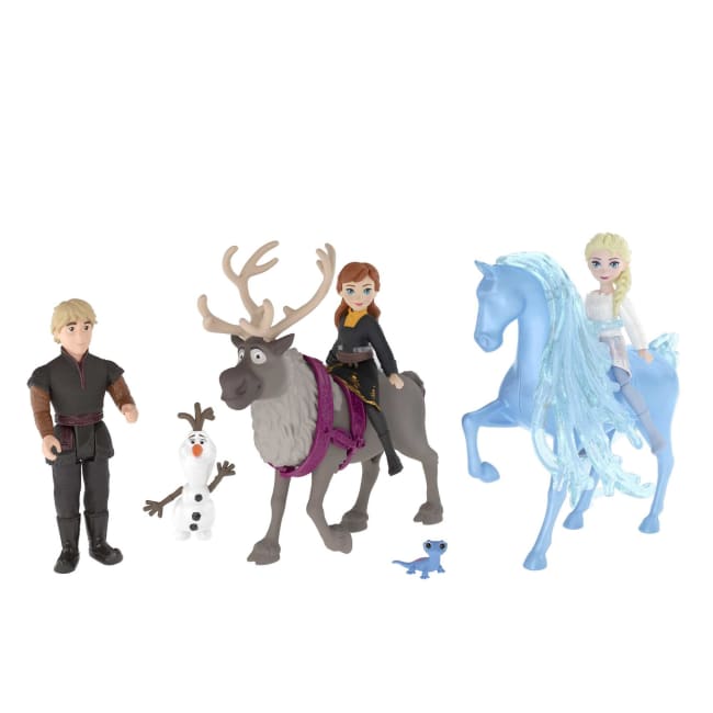 Conjunto De Ropa Y Amigos De Disney Frozen Con Tresmuñecas, Cuatrofiguras De Personajes Y Cuatroconjuntos