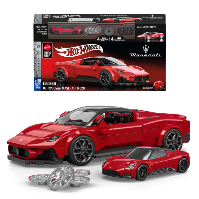 Conjunto De Construcción Del Maseratimc20 De Hot Wheels De Mattel Brick Shop (250Piezas) Para Coleccionistas