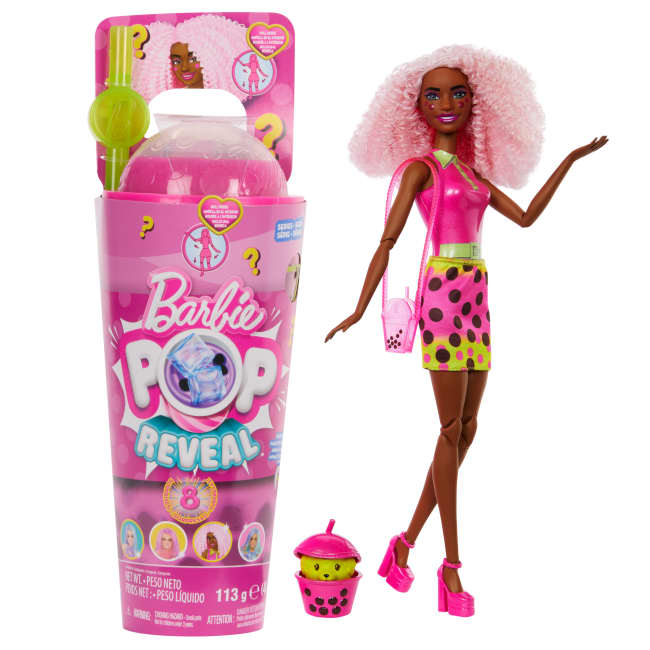 Barbie Pop Reveal Serie Bubble Tea, Bambola E Accessori, Set Con Bambola Berry Bliss Profumata Alla Moda