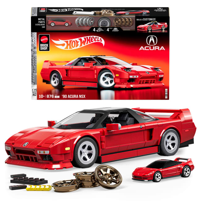 Conjunto De Construcción Del ’90Acura Nsx De Hot Wheels De Mattel Brick Shop (876Piezas) Para Coleccionistas