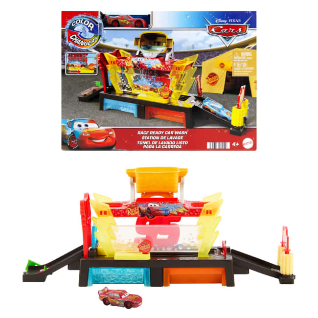Disney Pixar Cars Autowaschanlagen-Spielset Für Rennwagen Und Lightning Mcqueen Mit Farbwechseleffekt