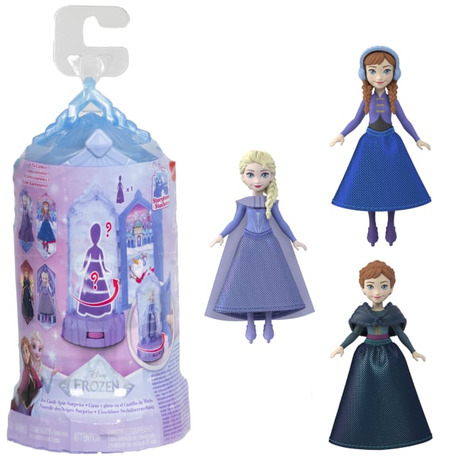 Conjuntos De Juego Giros Y Giros En El Castillo De Hielo De Disney Frozen Con Revelación Giratoria De Muñeca Pequeña (Los Estilos Pueden Variar)